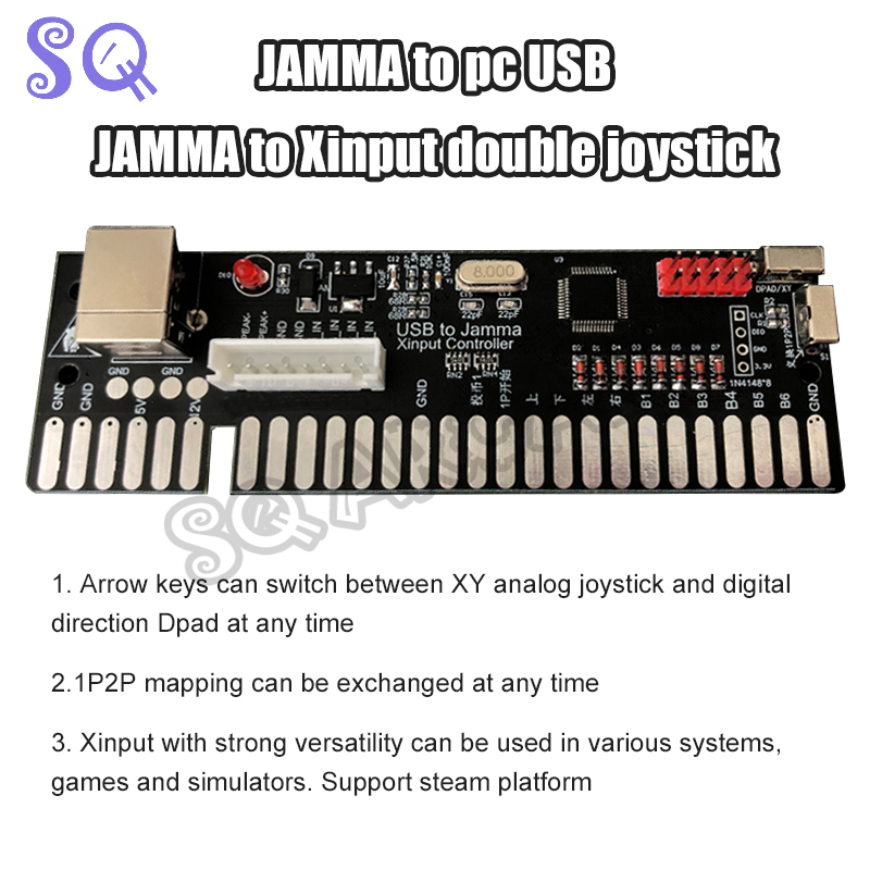 Coin Acceptor Selector - USB-Jamma Xinput 컨트롤러 더블 조이스틱 Jamma-PC