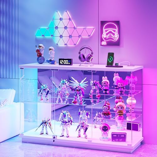 Glass Cabinet Display - 유리 선반 수집품을 위한 잠금장치가 있는
