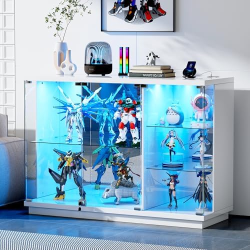 Glass Cabinet Display - 잠금장치와 LED 조명이 있는 유리 진열장,