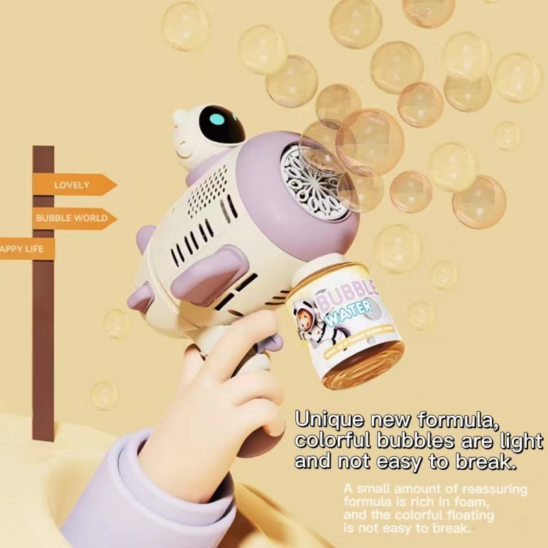 어린이용 보라색 거품 기계, 자동 바주카 거품, 가벼운 - Bubble Gum Machine 리뷰 및 가격