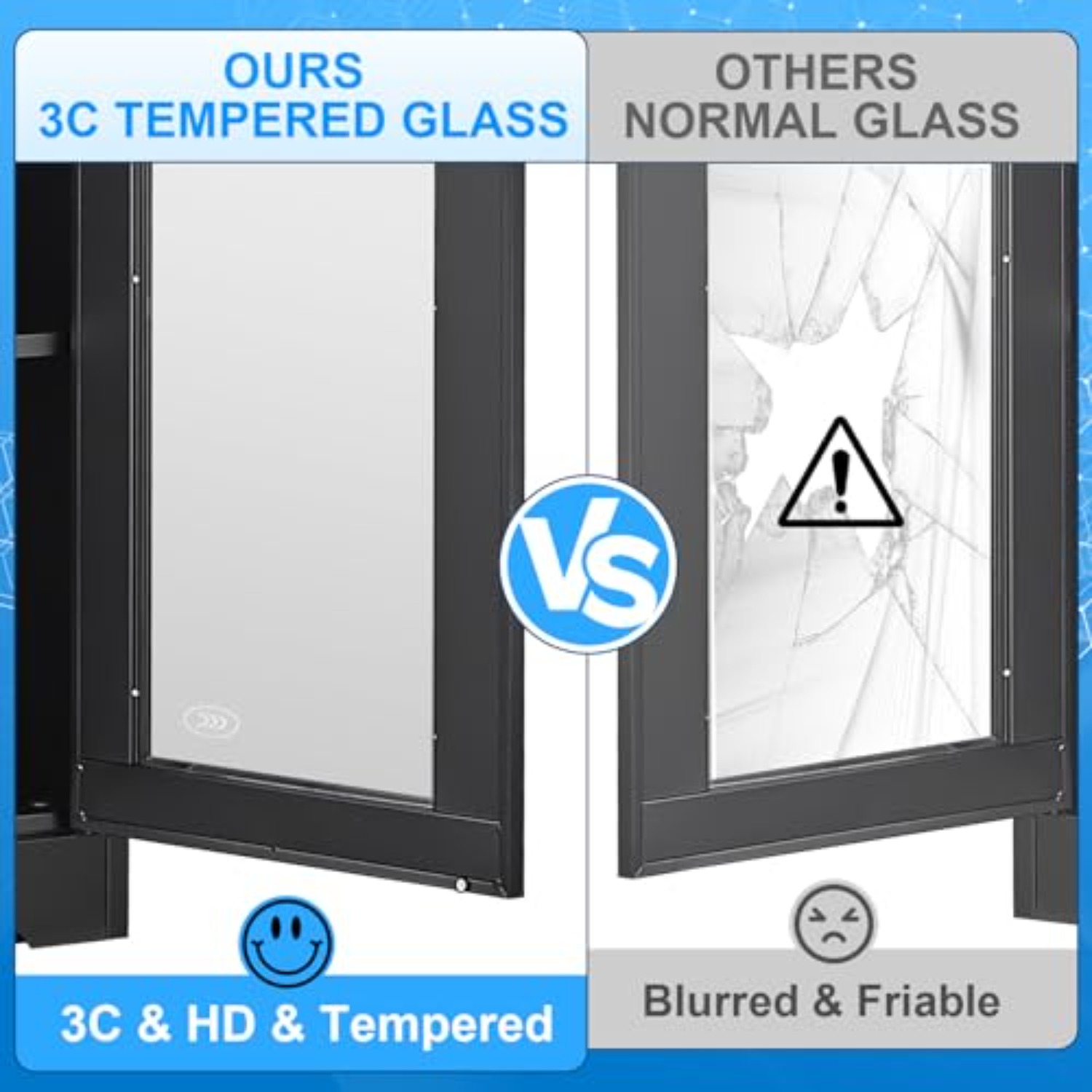 71인치 블랙 메탈 유리 진열장 (보안 잠금 장치 포함 - Glass Cabinet Display 리뷰 및 가격