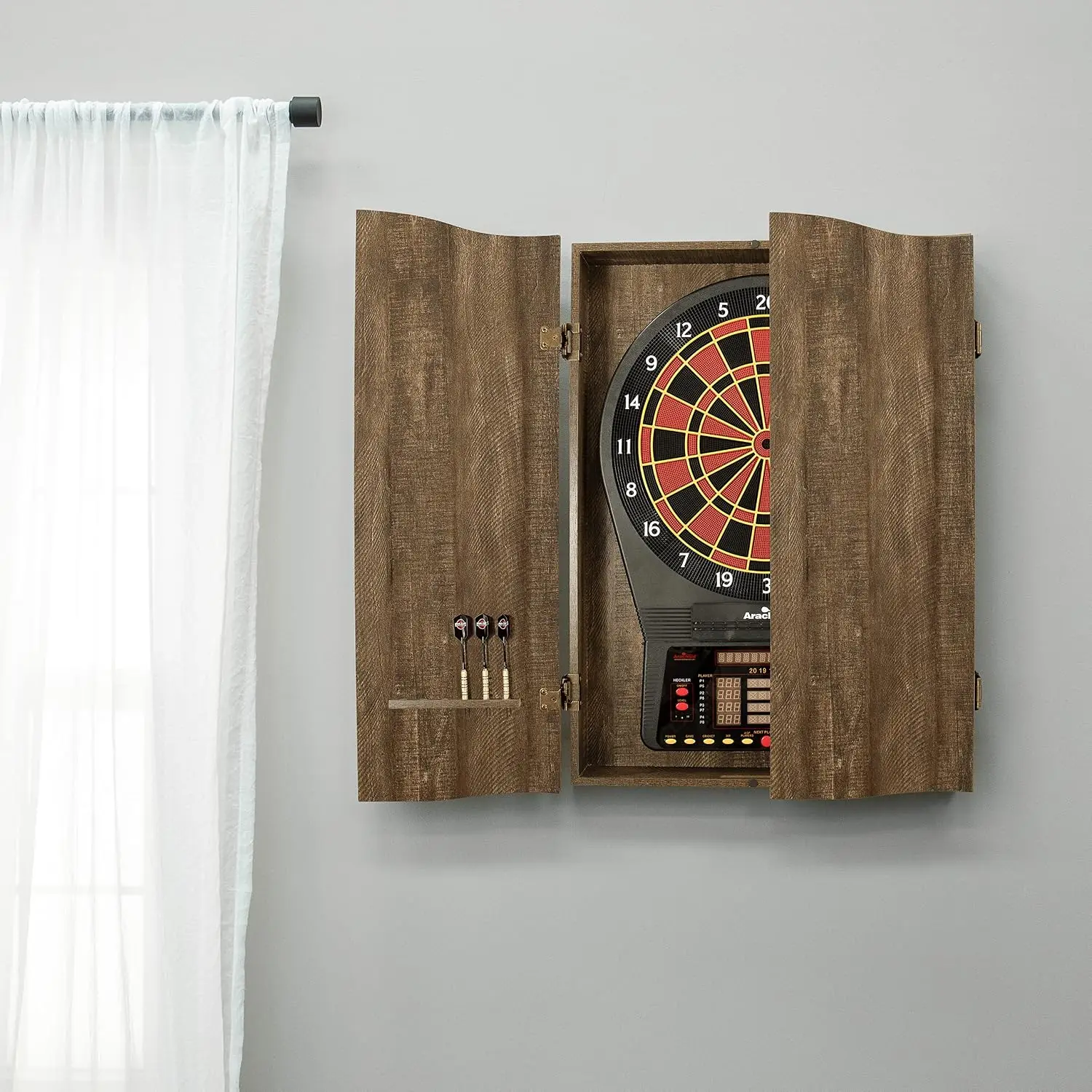 베스트셀러MI 스포츠 브라운 크리켓프로 다트보드 캐비닛 - Electronic Dartboard Cabinet 리뷰 및 가격
