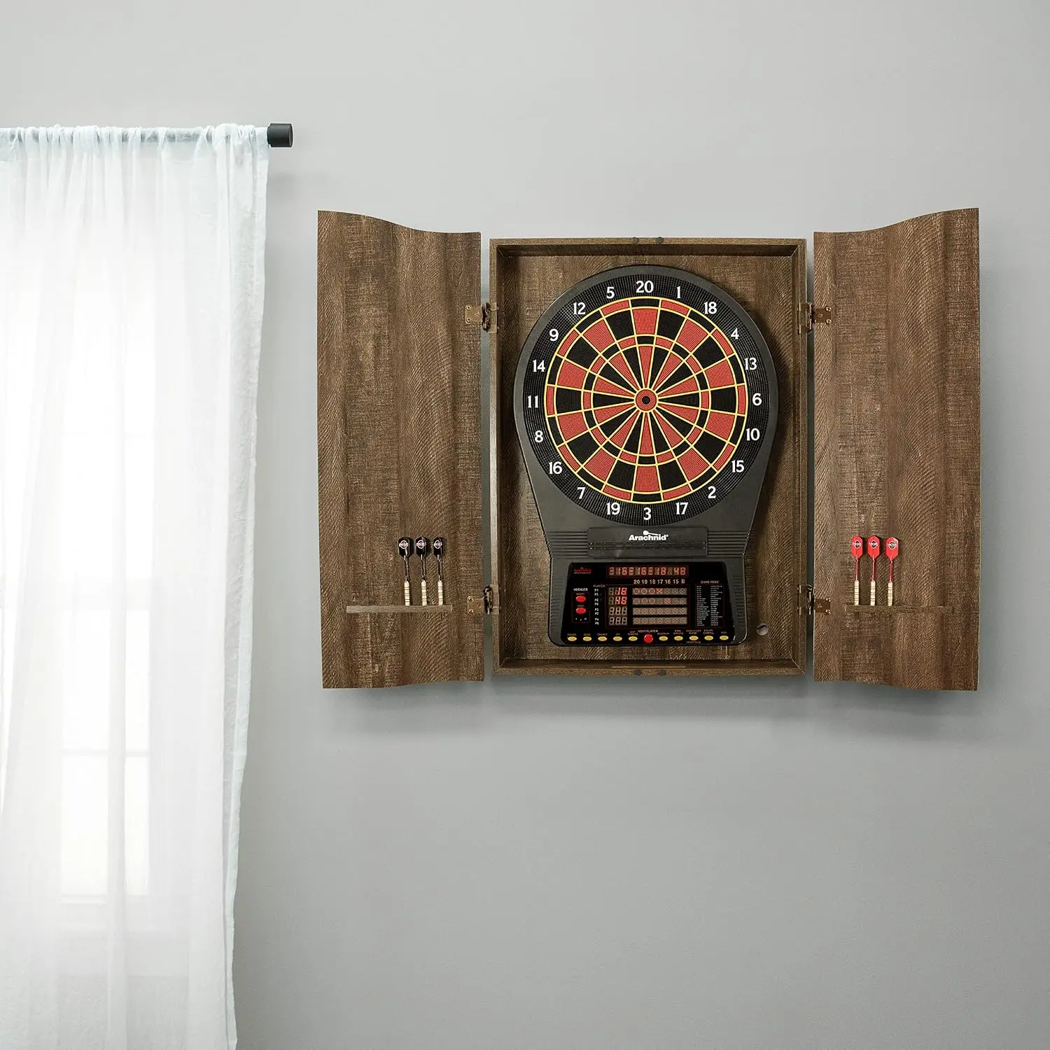 베스트셀러MI 스포츠 브라운 크리켓프로 다트보드 캐비닛 - Electronic Dartboard Cabinet 리뷰 및 가격
