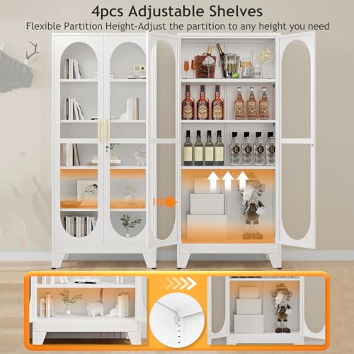 71인치 높이의 잠금장치가 있는 유리문 디스플레이 캐비 - Glass Cabinet Display 리뷰 및 가격