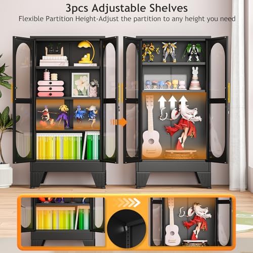 47인치 H형 잠금식 유리문 디스플레이 캐비닛, 3개의 - Glass Cabinet Display 리뷰 및 가격