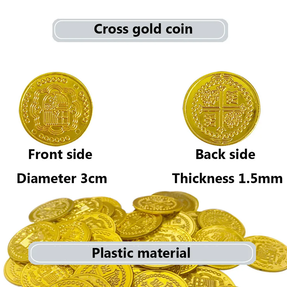100/200PCS 플라스틱 해적 금은 동전 할로윈 어 - Arcade Game Coin 리뷰 및 가격