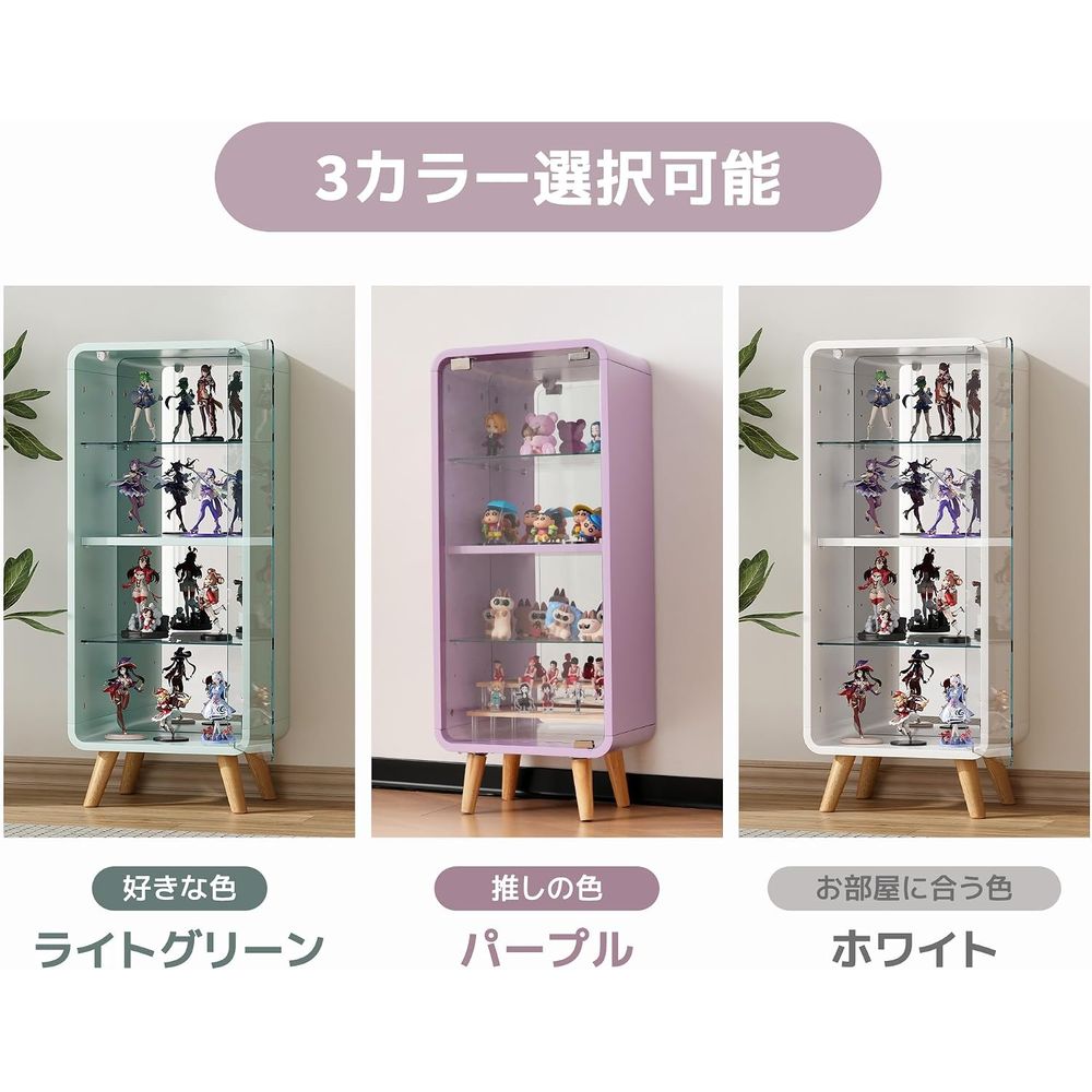 4단 조절식 유리 진열장(미러백 포함), 피규어 보관함 - Glass Cabinet Display 리뷰 및 가격