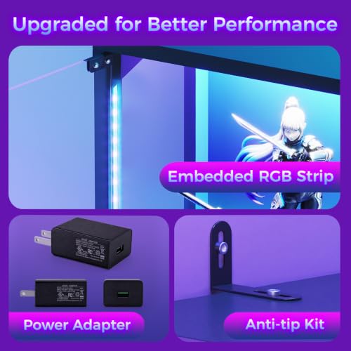 유리문과 RGB LED 조명이 있는 진열장, 유리 진열 - Glass Cabinet Display 리뷰 및 가격