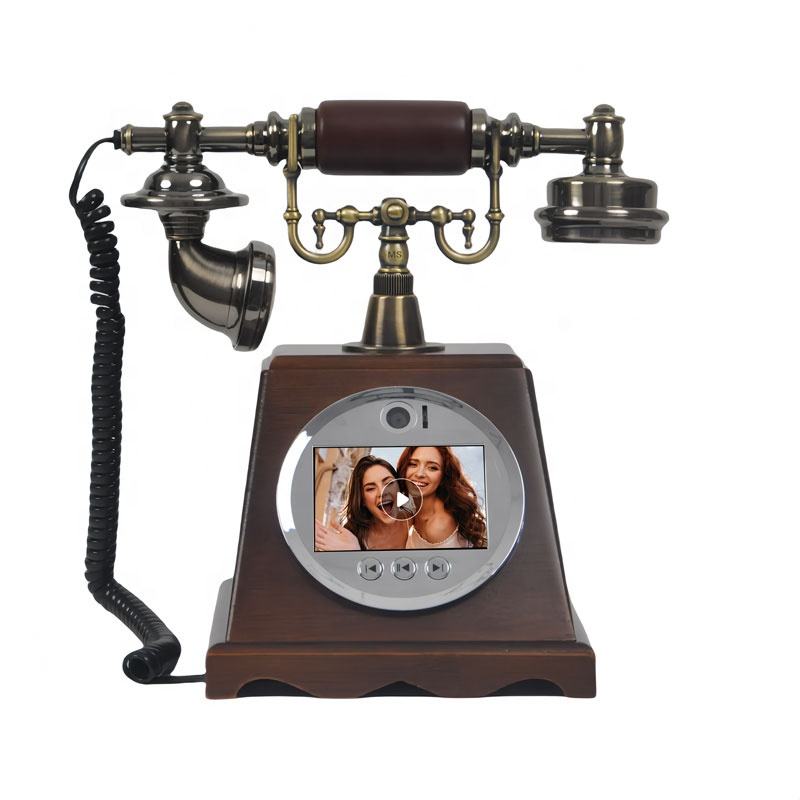 새로운 월넛 앤틱 전화기 비디오 방명록 전화 빈티지 웨 - Photo Booth Machine 리뷰 및 가격